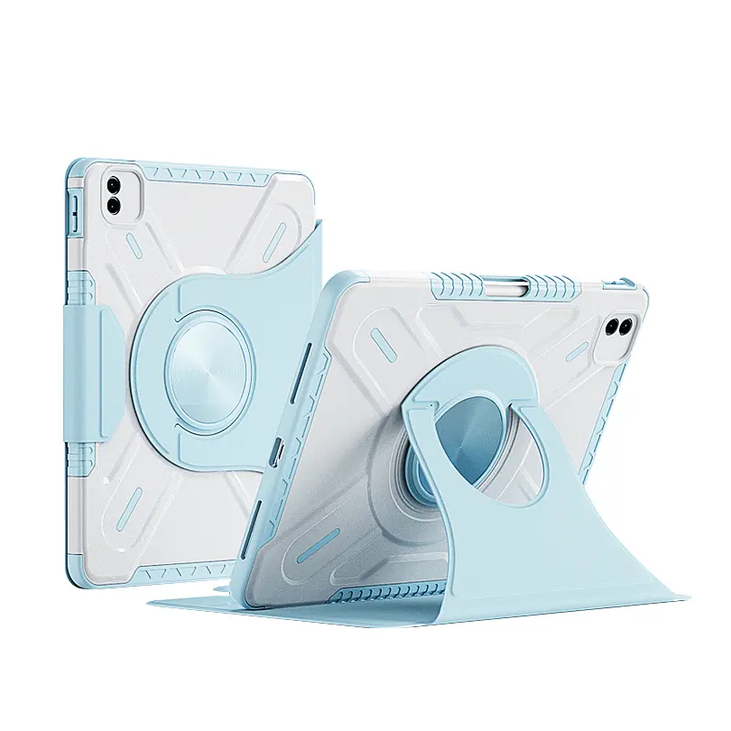 Desain Modern pengiriman cepat ramah lingkungan PU Flip case Auto Wake tidur biru 10.2 inci tablet cover case untuk iPad