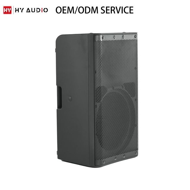 HY AUDIO Empty Plastic Molded Speaker Box Hot Sale 8 Inch 10 Inch 12 Inch 15 Inch Black Bookshelf Plastic Speaker Empty Cabinet