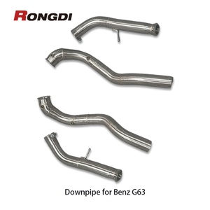 Rongdi ท่อไอเสียสแตนเลสสตีล304สำหรับ Mercedes-Benz AMG G500 G63 W464 4.0T แผงกันความร้อนขัดเงาหนา1.5มม. - Product Image 3