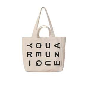 Custom logo Durable Natural Recycled Reusable Shopping Cotton Canvas Tote <b>Bag</b> With Two Handles - Product Image 5