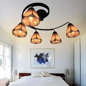 Lámpara de Techo Moderna para Dormitorio Mediterráneo, Estilo Nórdico, Color Azul, para Sala de Estar, Estilo Princesa, Súper Moderna, para Bebés - Product Image 3