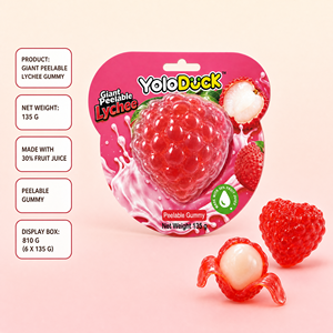 Bonbons Yoloduck Peelerz 4.8oz, bonbons mous pelables, gommes à mâcher aux fruits, bonbons gélifiés au <span class=keywords><strong>litchi</strong></span> - Product Image 5