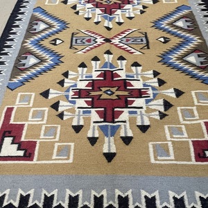 Handwoven Contemporary Modern Kilim Wool Rug Flat Weave Geometric Eco-Friendly Reversible Washable Living <b>Room</b> Bedroom - Product Image 1