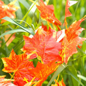 A-304屋外ホーム秋感謝祭の装飾秋オレンジカエデの葉ガーランド人工秋の葉ガーランド - Product Image 5