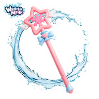 Lanceur d'eau à pompe en forme de baguette magique de fée avec ailes de flocon de neige à thème étoilé, jouet de pulvérisation rétractable, cadeau d'été pour piscine, plage, extérieur, unisexe
