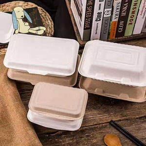 Großhandel Einweg Umweltfreundliche Biologisch Abbaubare Tragbare Lebensmittel- und Getränkebehälter Teleskopboxen für den Haushalt aus Bagasse nach Maß - Product Image 4