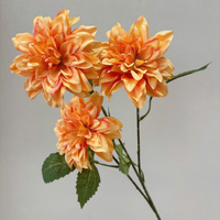Roses et marguerites artificielles automnales orange et marron en soie pour la décoration d'automne/mariages/photographie, aménagement paysager domestique et centres de table d'allée