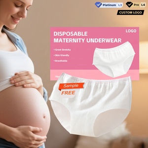 Culottes jetables de voyage pour femmes enceintes, culottes de récupération post-partum, sous-vêtements triangulaires élastiques, motifs personnalisés - Product Image 1