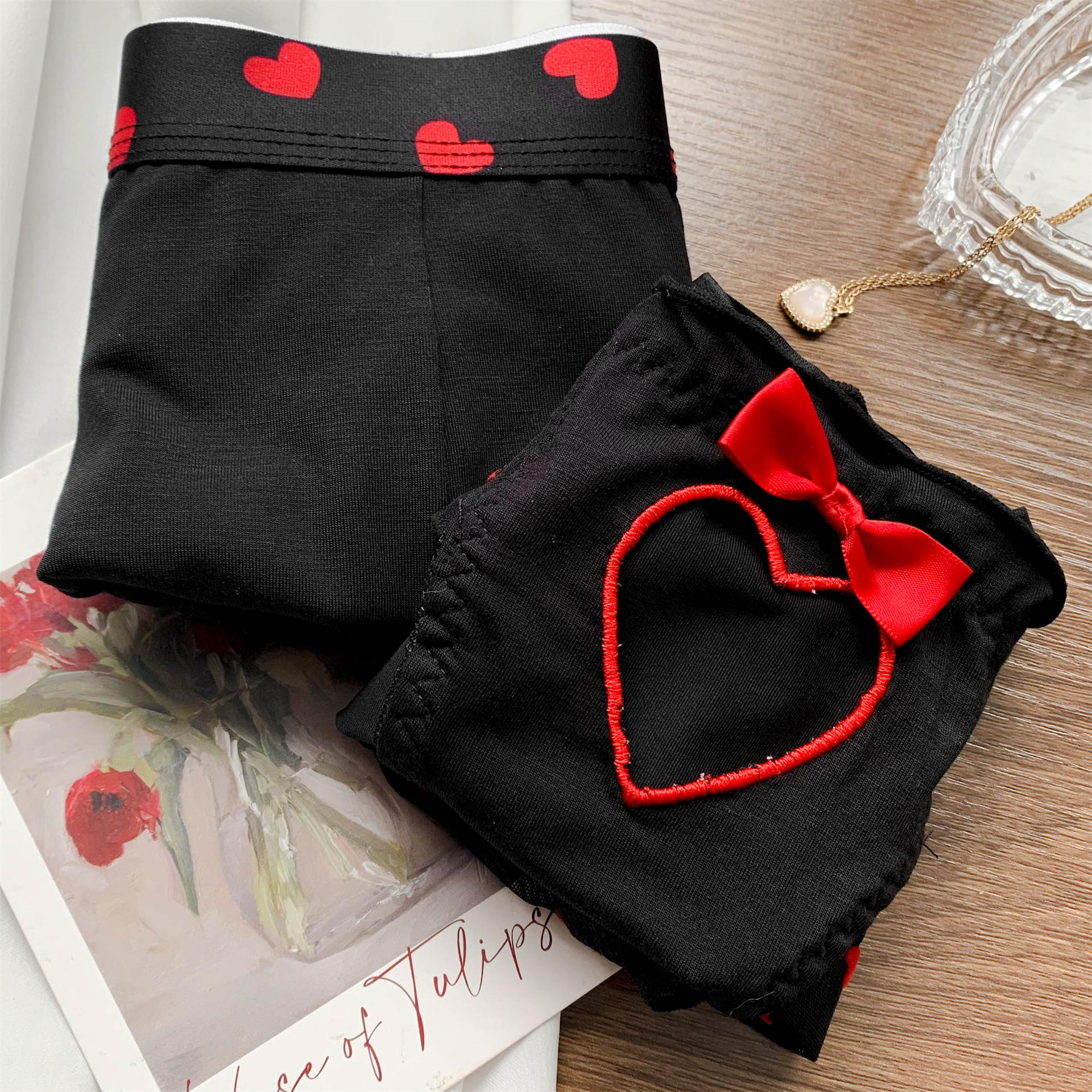 Sexy Solid Color Lace Laser Cut 2 Piece Bikini Seamless Bulk Women Underwear Hipster Thong Panties With 6 Colors