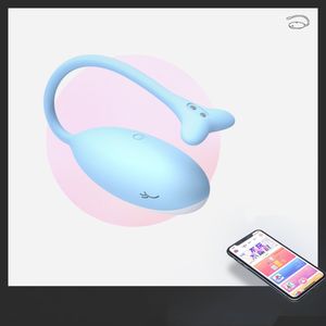 Vibrador de masaje femenino de ballena pequeña Control remoto inalámbrico Silicona + ABS Productos eróticos pequeños y convenientes para adultos - Product Image 2