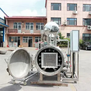 Automation mini can food autoclave retort sterilizer machine gas
