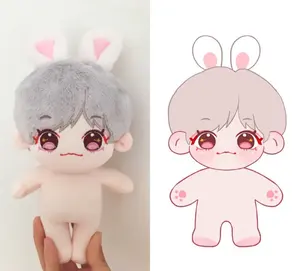 Custom 10cm 20cm idol kpop Sample star doll plush toy laitu company creative girl gift doll star doll clothing soft toys