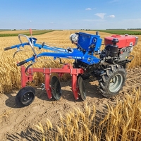 Motoculteur multifonctionnel 10 CV 12 CV à deux roues avec rotoculteur, charrue, semoir et remorque