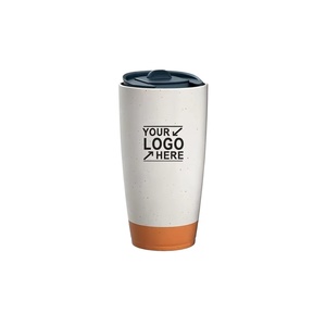 Tazza da Viaggio in Ceramica Personalizzata Riutilizzabile con Doppia Parete e Coperchio Isolante - Product Image 1