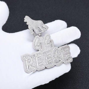 नूओया ठीक गहने व्यक्तिगत कस्टम पशु हुक हीरा परीक्षण vvvv मोइससैट सभी राजधानी बैगुएट पत्र पेलेंट पारित कर सकते हैं। - Product Image 2