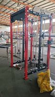 Tout-en-un Smith Machine Ultimate Home Gym Training System Multi-Functional Squat Rack Bench Barbell Plates for Exercise