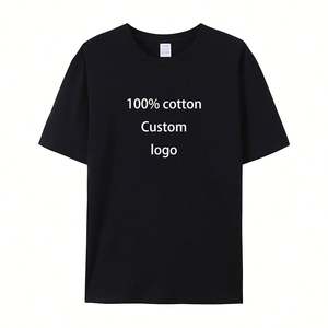 Camiseta de Trabajo con Logotipo Personalizado, Negra, 100% Algodón, 180 g/m², Uniforme Informal de Negocios con Diseño Impreso en Serigrafía DTF - Product Image 1