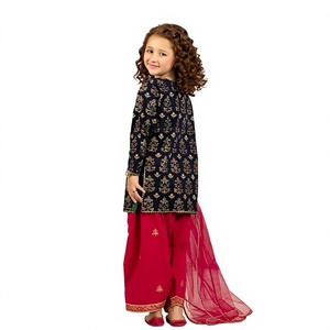 Ropa Infantil 2026 - Venta al por Mayor de Salwar Kameez Étnico para Niñas, Algodón con Estampado Paisley, Manga Larga, Cuello Redondo, 100% de la Mejor Calidad - Product Image 3