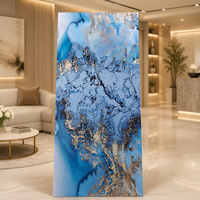 Panneau mural en marbre artificiel PVC veiné or blanc, résistant aux rayures et imperméable, pour salle de bain, cuisine, fond de télévision