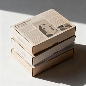 صندوق تخزين ملابس وأحذية من الورق المموج للمتاجر الراقية، صندوق تعبئة قابل للطي عالي الجودة مصنوع من مواد معاد تدويرها - Product Image 2