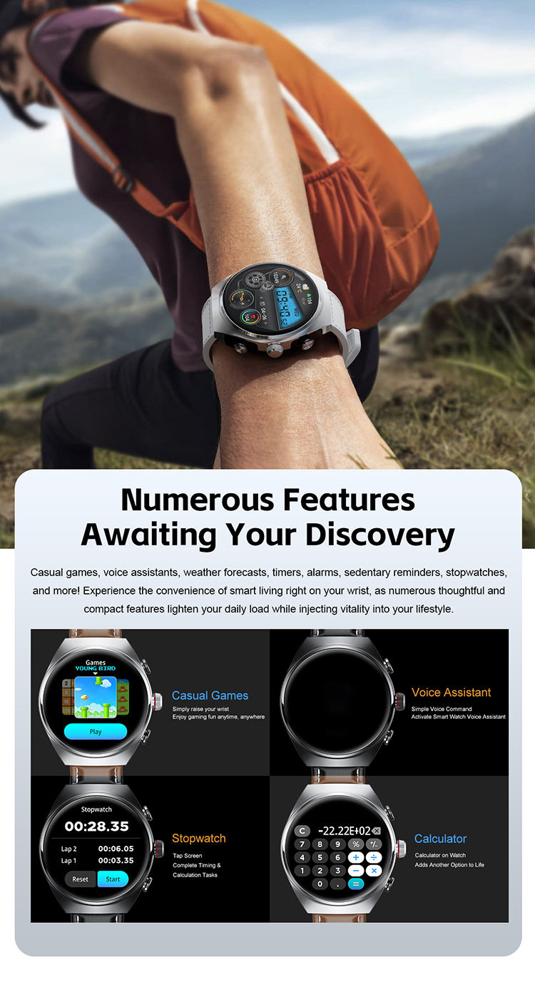 Discovery App Vitality Workout Heart Rate Monitor GT95 Smartwatch