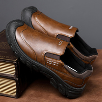 Chaussures décontractées pour hommes à prix abordable, mocassins en cuir PU antidérapants, tendance, pour la marche en plein air