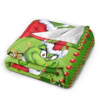 Grinch couverture de noël anti-boulochage couvertures de climatisation couverture de flanelle pour bureau entreprise canapé maison lit canapé