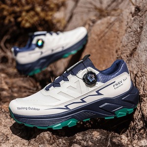 Nuevo modelo de zapatillas de senderismo para viajes al aire libre, zapatillas multifuncionales casuales para hombre con botón giratorio para escalada y senderismo. - Product Image 1