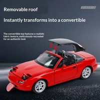 Modèle de voiture en alliage métallique Mazda MX5 1:32 avec son et lumière, fonction de recul, jouet pour enfants, vente chaude