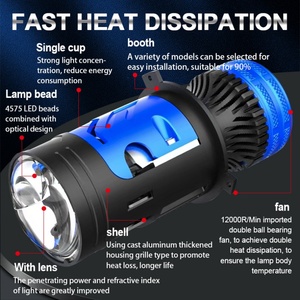 Strong Led Headlight Mini Lens <b>Projector</b> H4 <b>Laser</b> Lamp for Car High Power 310w Two Copper Two Lens for Honda VW and Toyota Cars - Product Image 3