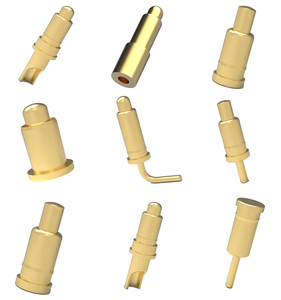 Tùy chỉnh 10U mạ vàng mùa xuân POGO pin 3A hiện tại 120g lực lượng Dip <span class=keywords><strong>Brass</strong></span> PCB kết nối phụ kiện cho sử dụng điện tử ODM - Product Image 2