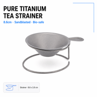 Infuseur à thé en titane pur, tasse de partage, kit de préparation de thé portable, articles de boisson, équipement de camping, kit de voyage