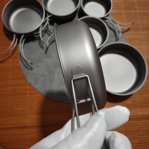 Ustensiles de cuisine en titane pour le camping, ultra-légers, portables, équipement de cuisson pour la randonnée et le backpacking, fournis par l'usine - Product Image 3