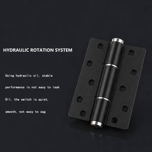 Charnière de porte hydraulique robuste de 5 pouces à fermeture douce en alliage d'aluminium avec axe de 20 mm, noir mat, amortisseur silencieux pour porte de hôtel lourde - Product Image 3