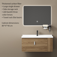 Meuble-lavabo double de luxe Empolobath 48 pouces avec plan de travail en résine blanche moderne pour salles de bain d'hôtel, design européen