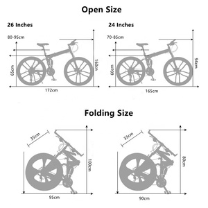 Bicicleta Plegable de Montaña Personalizada de 26 Pulgadas y 24 Velocidades con Tres <span class=keywords><strong>Ruedas</strong></span> de Aleación de Aluminio de Alta Calidad para Adultos - Product Image 3