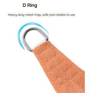 Voile d'ombrage <span class=keywords><strong>pour</strong></span> jardin, patio, <span class=keywords><strong>balcon</strong></span>, extérieur, en HDPE, 5x5M, voiles et filets pare-soleil, couleur orange - Product Image 4