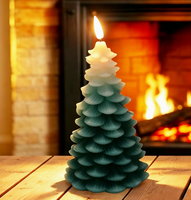 Lampe de nuit de Noël d'intérieur sans flamme, en forme de sapin, avec effet de flamme vacillante réaliste, pour la décoration de fête et de la maison
