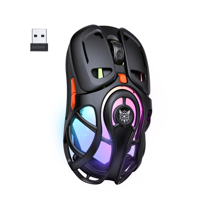 Gaming Mouse Wholesale ONIKUMA DM02 Perforated Lightweight 2.4G Wireless Tri-Mode Gaming Mouse 12800DPI RGB Ergonomic Mouse