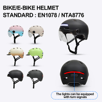Casco de Ciclismo para Adultos de Alta Calidad, Casco Urbano para Scooter con Luz Trasera LED, Tiras Reflectantes, Casco Duradero para Bicicleta Eléctrica, Equipo de Seguridad