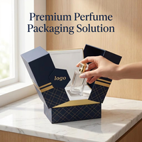 Boîte cadeau en carton à double ouverture avec logo personnalisé, de luxe, de haute qualité, flacon de parfum en verre de 100 ml, emballage haut de gamme