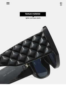 Lunettes de soleil personnalisées tendance, surdimensionnées, carrées, pour hommes et femmes, avec une seule lentille, de haute qualité, à monture large - Product Image 4