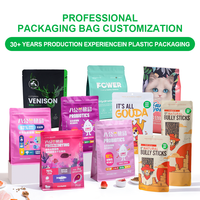 Sacs refermables à fenêtre JIAHE, imprimés en héliogravure, personnalisés en PE, pour appâts de pêche et aliments pour animaux, vente en gros