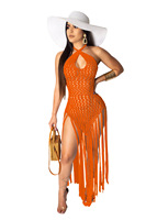 Robe en crochet d'été pour femmes, robe de plage, couverture de bikini, maillot de bain, couverture de maillot de bain en tricot