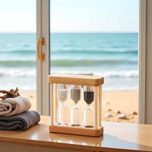 <span class=keywords><strong>Sablier</strong></span> en bois personnalisé, minuteur, horloge, décoration d'intérieur, outils de cuisine, cadeau pour un style épuré - Product Image 6