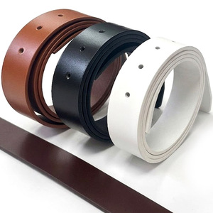 Sangle de ceinture en cuir véritable italien d'origine coréenne, 33 mm x 130 cm, 5 trous, remplacement sans boucle, pour professionnels de bureau formels - Product Image 1