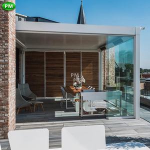 Pérgola Inteligente con Control Remoto, Sistema de Techo de Aluminio con Rejillas, Descuento del 2-20%, Kits de Gazebo para Patio, Techo con Revestimiento en Polvo y Lados Cerrables - Product Image 4