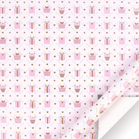 Papier d'emballage universel personnalisé rose brillant en papier kraft vierge couché pour cadeaux et loisirs créatifs