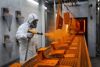 Wolong Hibrit Epoksi-Polyester Portakal Kabuğu Sprey Toz Boya Cilası, Donanım Cihazı Şasisi ve Dolaplar için