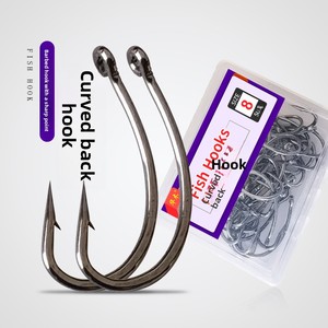 Hameçon à dos courbé en acier au carbone à longue tige pour la pêche à la carpe européenne, avec tube intégré pour la pêche à la mouche (<span class=keywords><strong>nymphe</strong></span>, hair rig) - Product Image 1
